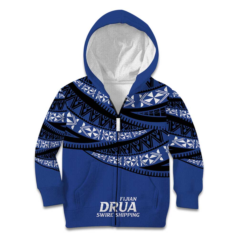 Fiji Rugby Pacific Custom Kid Hoodie Pasifika Tapa Pattern