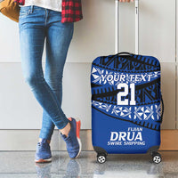 Fiji Rugby Pacific Custom Luggage Cover Pasifika Tapa Pattern