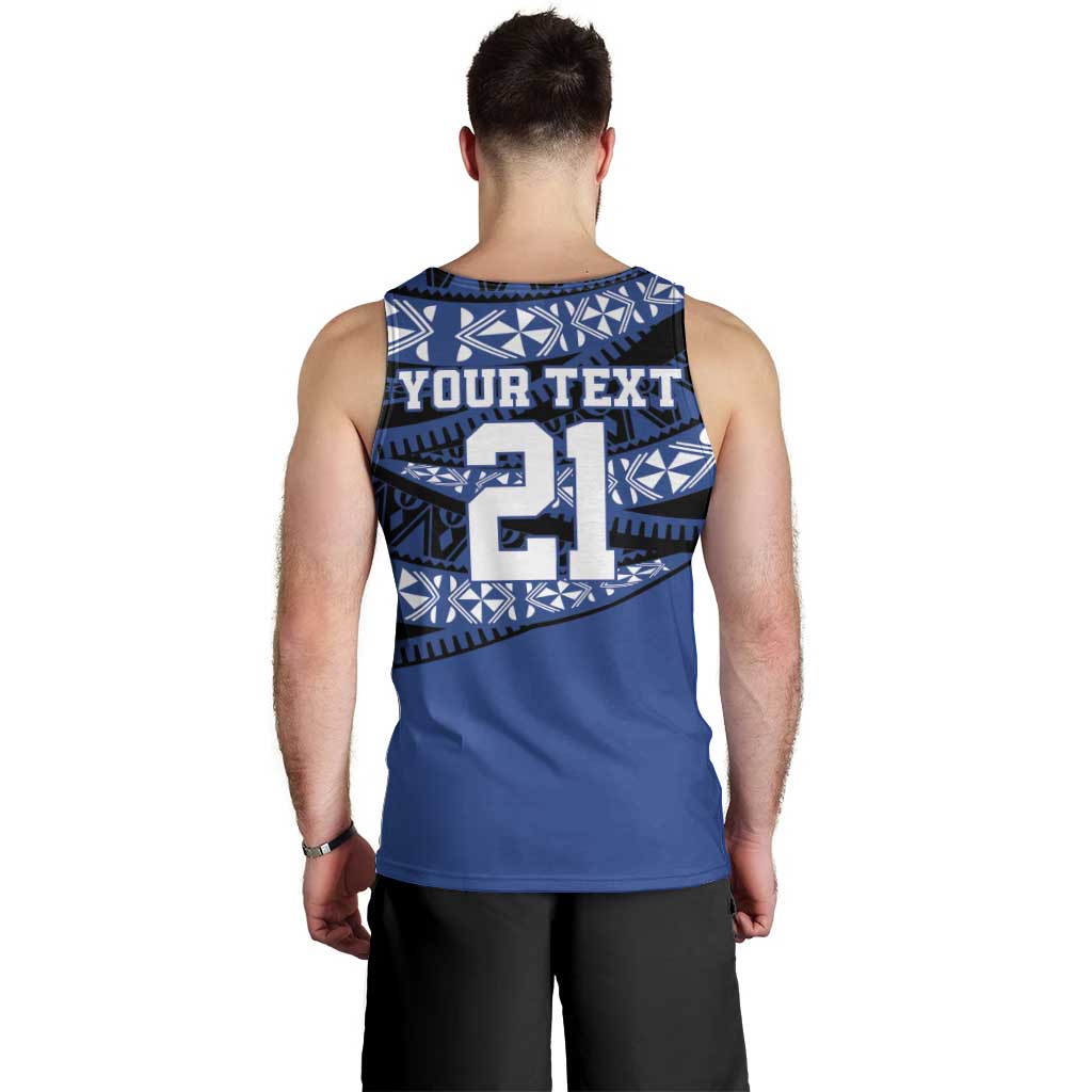 Fiji Rugby Pacific Custom Men Tank Top Pasifika Tapa Pattern