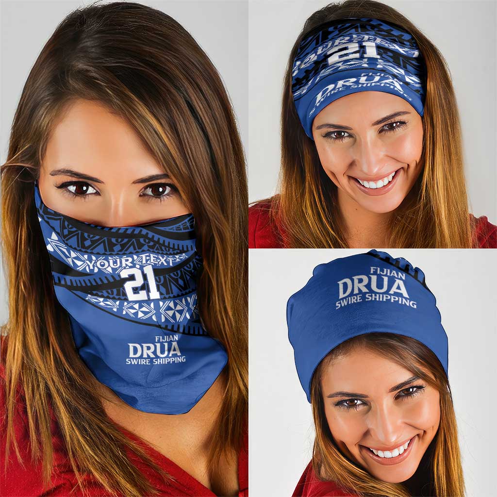 Fiji Rugby Pacific Custom Neck Gaiter Pasifika Tapa Pattern - Polynesian Pride