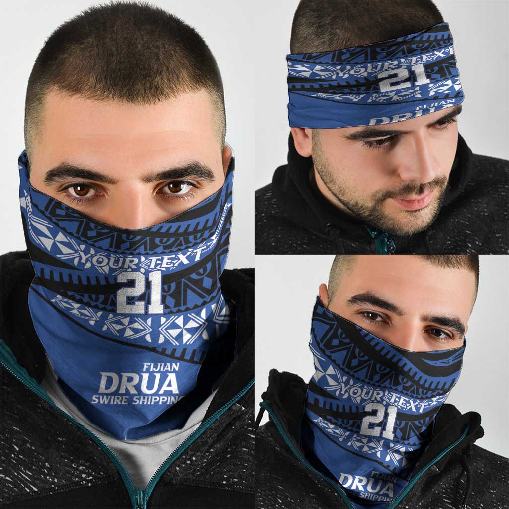 Fiji Rugby Pacific Custom Neck Gaiter Pasifika Tapa Pattern - Polynesian Pride