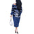 Fiji Rugby Pacific Custom Off The Shoulder Long Sleeve Dress Pasifika Tapa Pattern