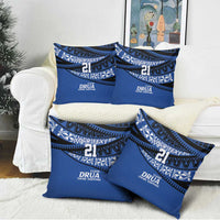 Fiji Rugby Pacific Custom Pillow Cover Pasifika Tapa Pattern - Polynesian Pride