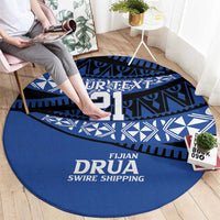 Fiji Rugby Pacific Custom Round Carpet Pasifika Tapa Pattern