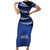 Fiji Rugby Pacific Custom Short Sleeve Bodycon Dress Pasifika Tapa Pattern