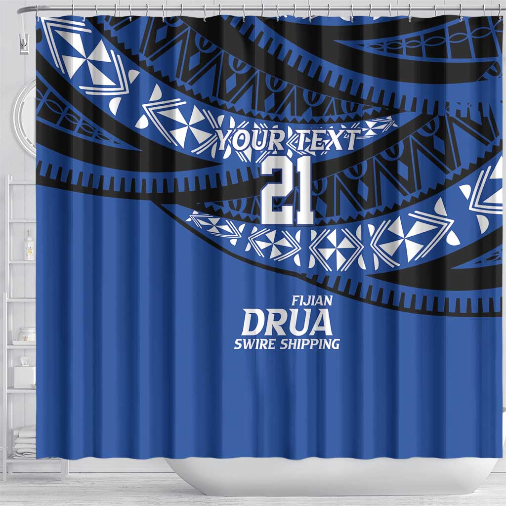 Fiji Rugby Pacific Custom Shower Curtain Pasifika Tapa Pattern