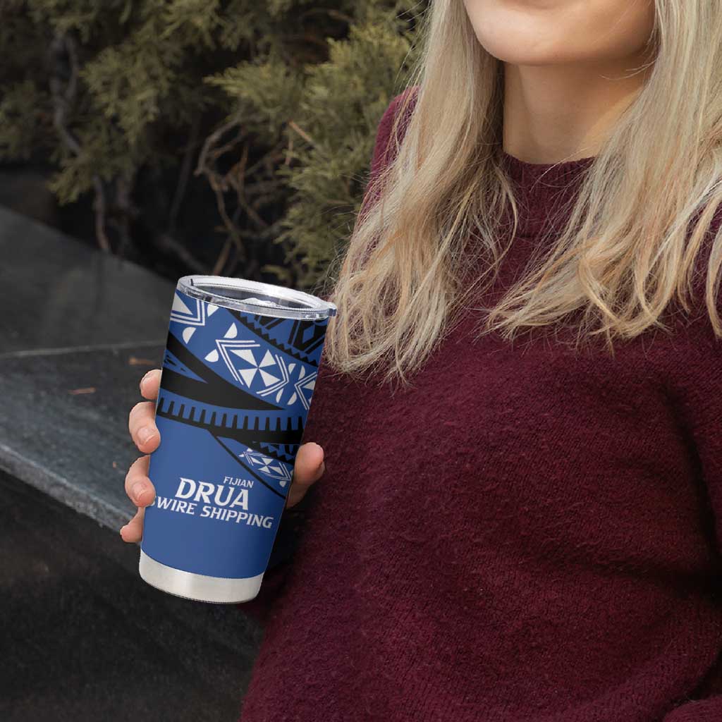 Fiji Rugby Pacific Custom Tumbler Cup Pasifika Tapa Pattern