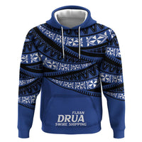 Fiji Rugby Pacific Custom Zip Hoodie Pasifika Tapa Pattern