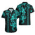 Hawaiian Tribal Hawaiian Shirt Polynesian Kakau Turtle - Aqua LT9 - Polynesian Pride