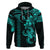 Hawaiian Tribal Hoodie Polynesian Kakau Turtle Aqua LT9 Aqua - Polynesian Pride