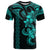 Hawaiian Tribal T Shirt Polynesian Kakau Turtle Aqua LT9 Aqua - Polynesian Pride