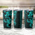 Aqua Hawaiian Kakau Turtle Tumbler Cup Polynesian Tribal