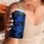 Blue Hawaiian Kakau Turtle 4 in 1 Can Cooler Tumbler Polynesian Tribal