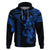 Hawaiian Tribal Hoodie Polynesian Kakau Turtle Blue LT9 Blue - Polynesian Pride