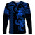 Hawaiian Tribal Long Sleeve Shirt Polynesian Kakau Turtle - Blue LT9 Unisex Blue - Polynesian Pride