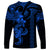 Hawaiian Tribal Long Sleeve Shirt Polynesian Kakau Turtle - Blue LT9 - Polynesian Pride