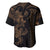 Hawaiian Tribal Baseball Jersey Polynesian Kakau Turtle - Gold LT9 - Polynesian Pride