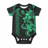 Hawaiian Tribal Kakau Turtle - Green Baby Onesie LT9 Green - Polynesian Pride