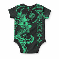 Hawaiian Tribal Kakau Turtle - Green Baby Onesie LT9 - Polynesian Pride