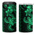 Green Hawaiian Kakau Turtle 4 in 1 Can Cooler Tumbler Polynesian Tribal