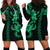 Hawaiian Tribal Hoodie Dress Polynesian Kakau Turtle - Green LT9 - Polynesian Pride