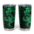 Green Hawaiian Kakau Turtle Tumbler Cup Polynesian Tribal