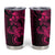 Pink Hawaiian Kakau Turtle Tumbler Cup Polynesian Tribal