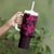 Pink Hawaiian Kakau Turtle Tumbler With Handle Polynesian Tribal