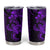 Purple Hawaiian Kakau Turtle Tumbler Cup Polynesian Tribal