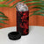 Red Hawaiian Kakau Turtle 4 in 1 Can Cooler Tumbler Polynesian Tribal