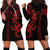 Hawaiian Tribal Hoodie Dress Polynesian Kakau Turtle - Red LT9 - Polynesian Pride