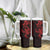 Red Hawaiian Kakau Turtle Tumbler With Handle Polynesian Tribal