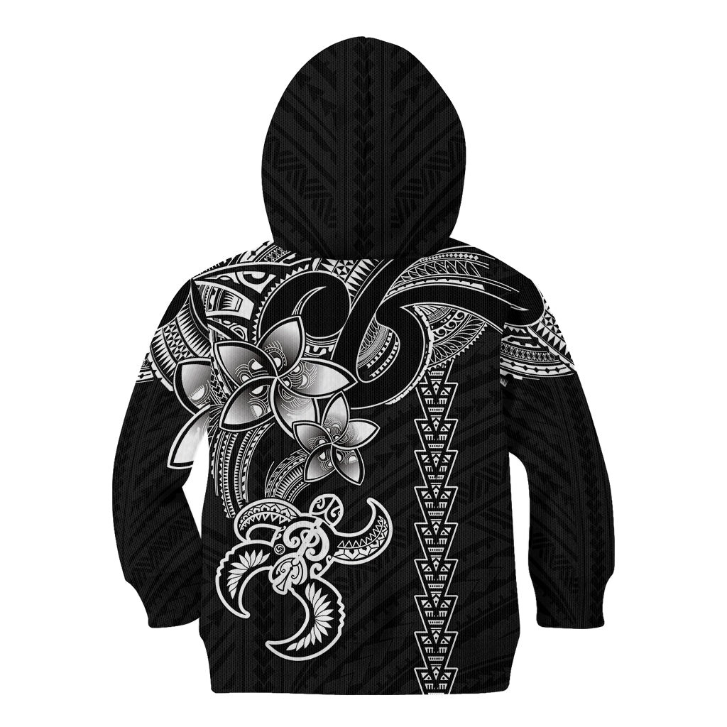 Hawaiian Tribal Kid Hoodie Polynesian Kakau Turtle - White LT9 - Polynesian Pride