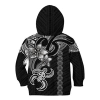 Hawaiian Tribal Kid Hoodie Polynesian Kakau Turtle - White LT9 - Polynesian Pride