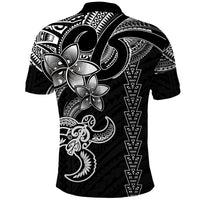 Hawaiian Tribal Polo Shirt Polynesian Kakau Turtle White LT9 - Polynesian Pride