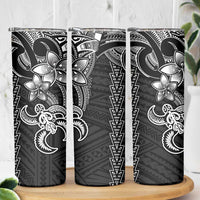 White Hawaiian Kakau Turtle Skinny Tumbler Polynesian Tribal