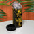 Yellow Hawaiian Kakau Turtle 4 in 1 Can Cooler Tumbler Polynesian Tribal