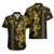 Hawaiian Tribal Hawaiian Shirt Polynesian Kakau Turtle - Yellow LT9 - Polynesian Pride