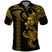 Hawaiian Tribal Polo Shirt Polynesian Kakau Turtle Yellow LT9 Yellow - Polynesian Pride