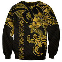 Hawaiian Tribal Sweatshirt Polynesian Kakau Turtle - Yellow LT9 Unisex Yellow - Polynesian Pride