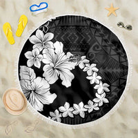American Samoa Lotu Tamaiti Beach Blanket White Sunday Plumeria Black Vibe