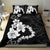 American Samoa Lotu Tamaiti Bedding Set White Sunday Plumeria Black Vibe