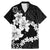 American Samoa Lotu Tamaiti Family Matching Mermaid Dress and Hawaiian Shirt White Sunday Plumeria Black Vibe