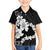 American Samoa Lotu Tamaiti Family Matching Tank Maxi Dress and Hawaiian Shirt White Sunday Plumeria Black Vibe