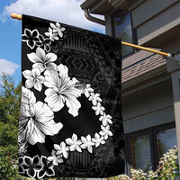 American Samoa Lotu Tamaiti Garden Flag White Sunday Plumeria Black Vibe