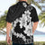 American Samoa Lotu Tamaiti Hawaiian Shirt White Sunday Plumeria Black Vibe