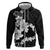 American Samoa Lotu Tamaiti Hoodie White Sunday Plumeria Black Vibe