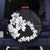 American Samoa Lotu Tamaiti Spare Tire Cover White Sunday Plumeria Black Vibe