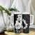 American Samoa Lotu Tamaiti Tumbler With Handle White Sunday Plumeria Black Vibe