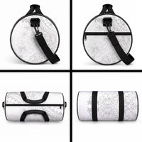 American Samoa Lotu Tamaiti Duffle Bag White Sunday Plumeria White Vibe